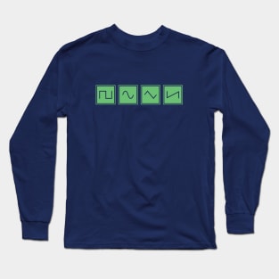 Synthesizer Waveforms Green Long Sleeve T-Shirt